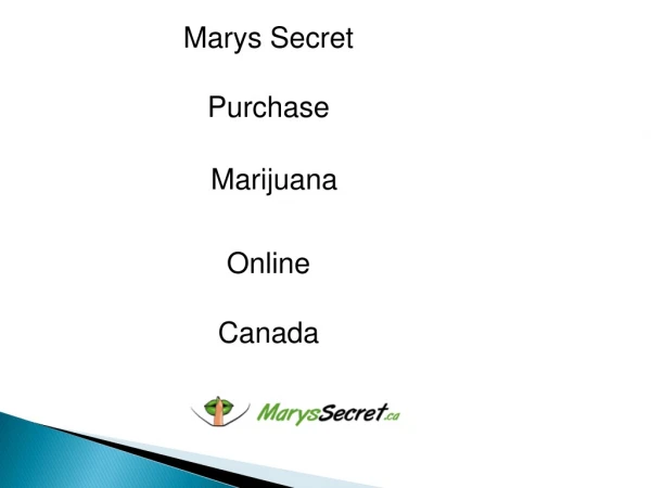 Marys Secret- Purchase Marijuana Online Canada