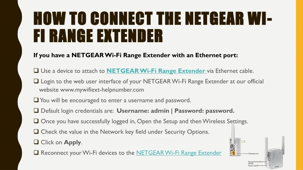 how to connect the netgear wi fi range extender