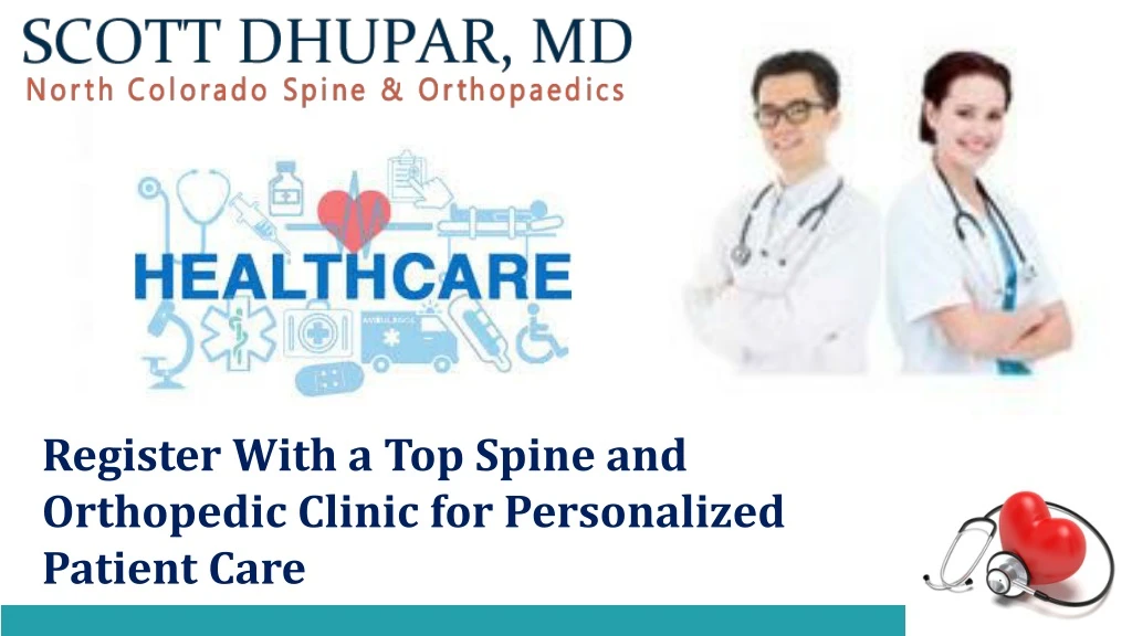 register with a top spine and orthopedic clinic