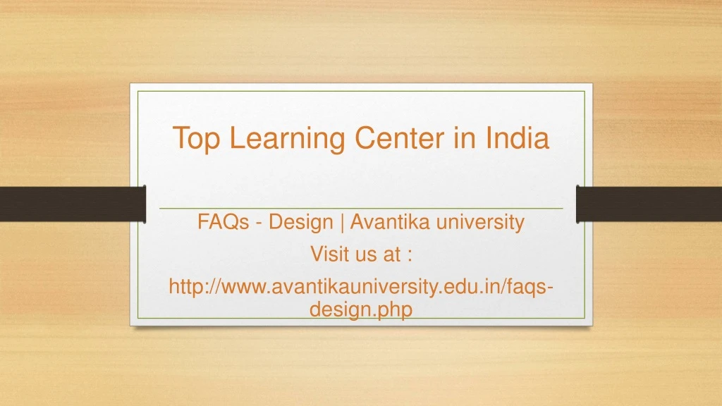 top learning center in india