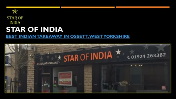 Star of India - Indian Takeaway in Ossett, West Yorkshire