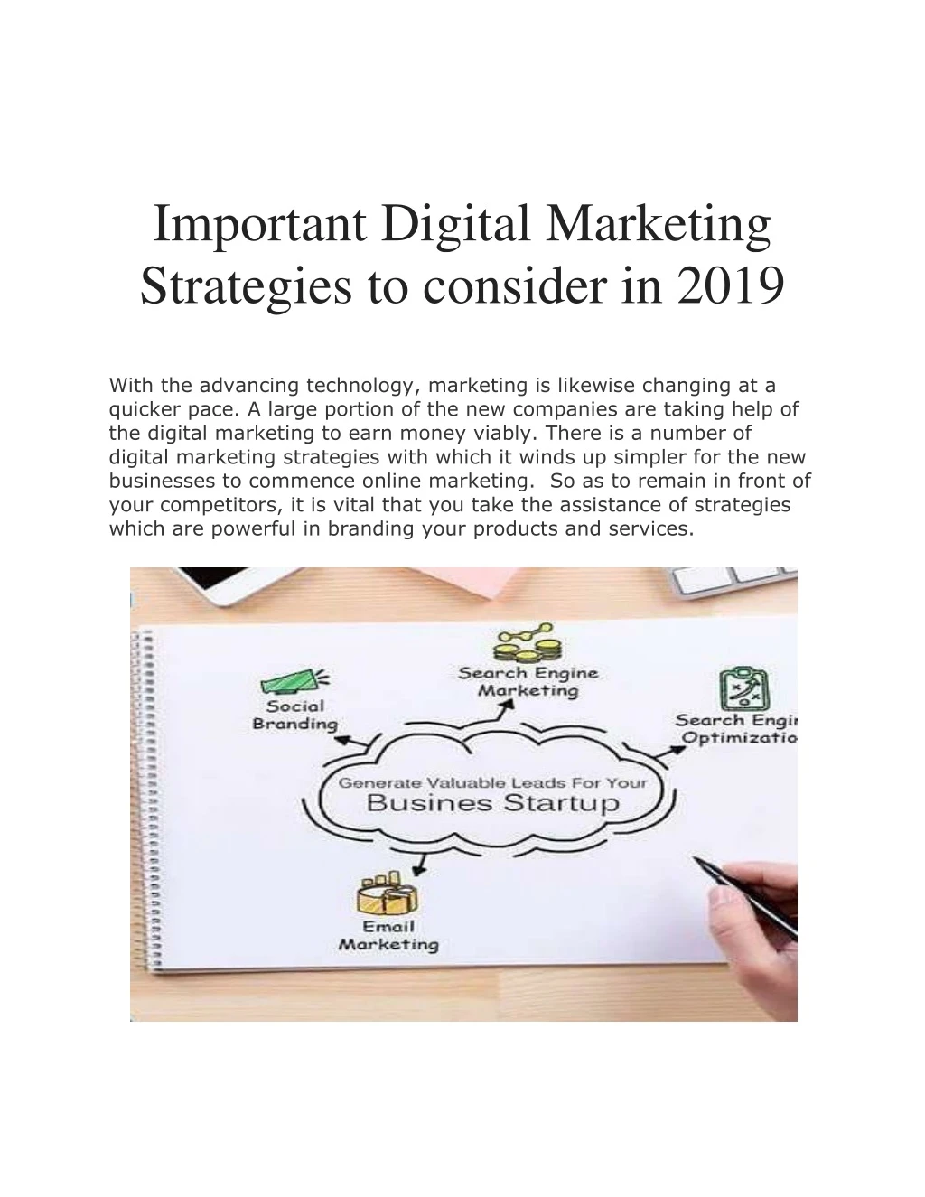 important digital marketing strategies