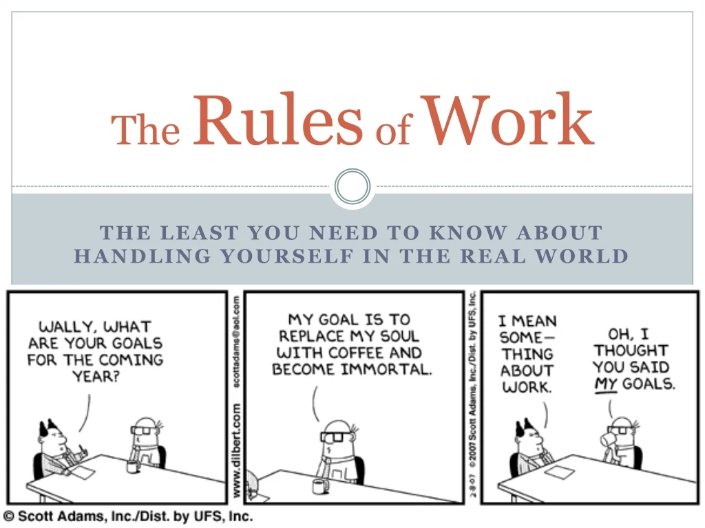 the rules of work