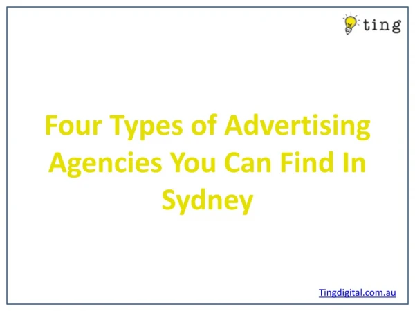 Four Types of Advertising Agencies You Can Find in Sydney