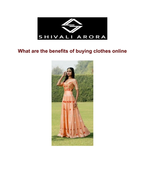 What are the benefits of buying clothes online