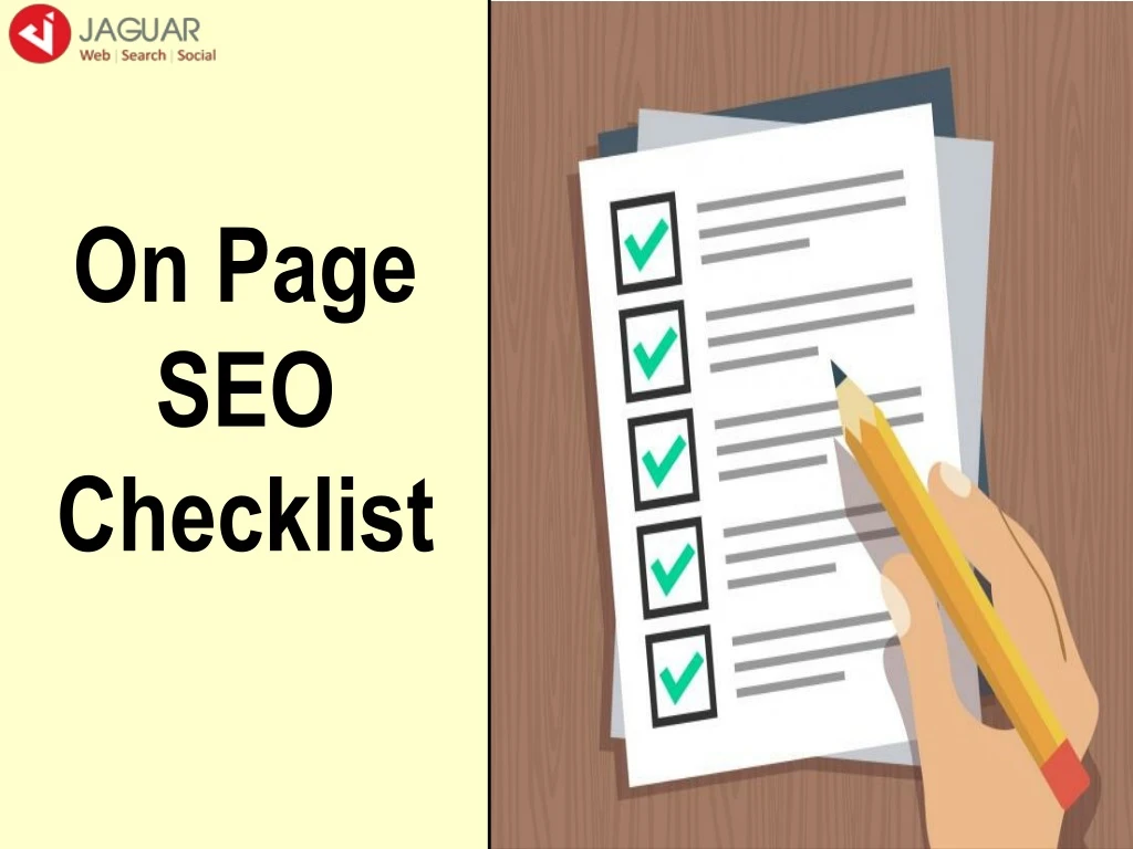 on page seo checklist