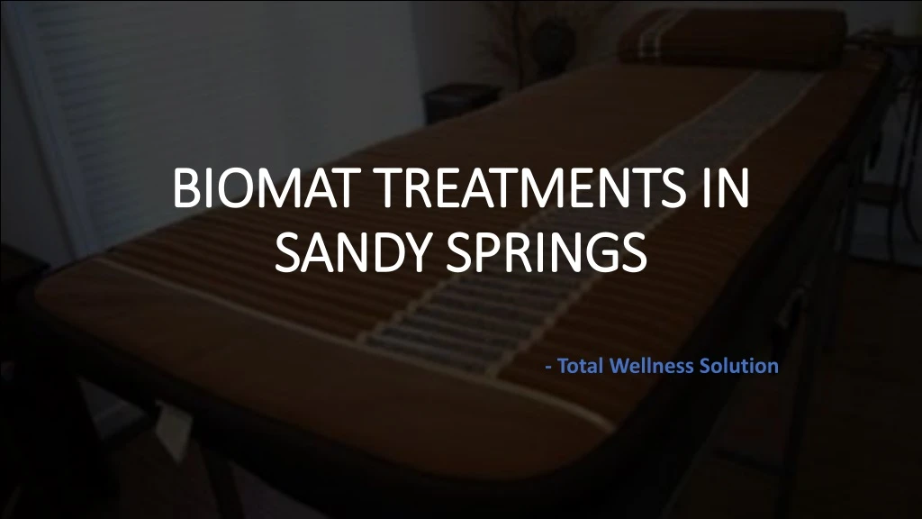 biomat treatments in sandy springs