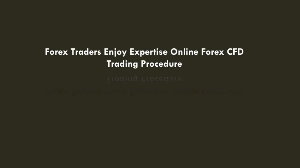 Open Forex Trading Operation