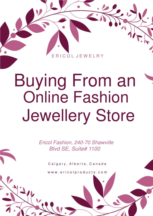 Buying From an Online Fashion Jewellery Store
