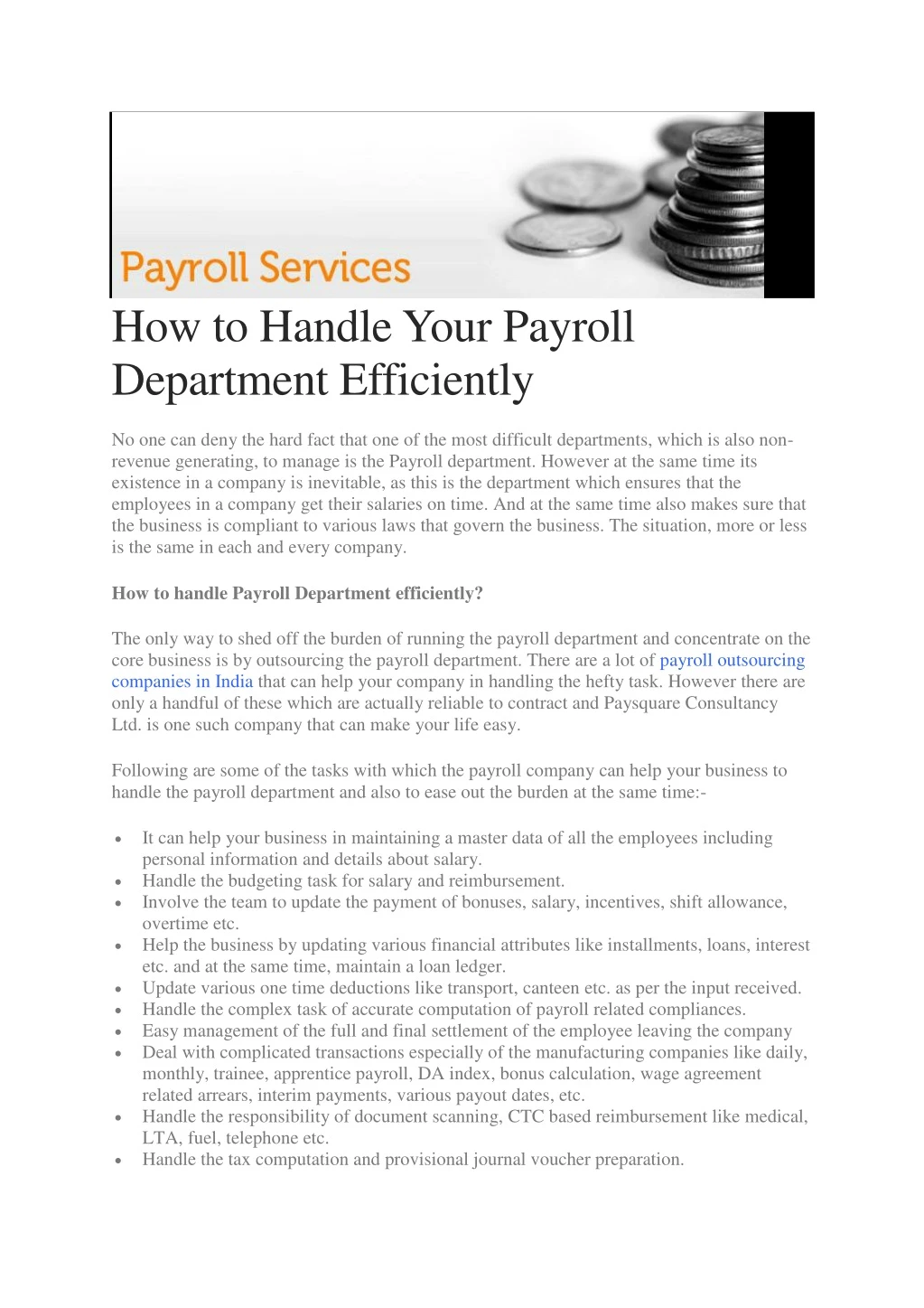 how to handle your payroll department efficiently