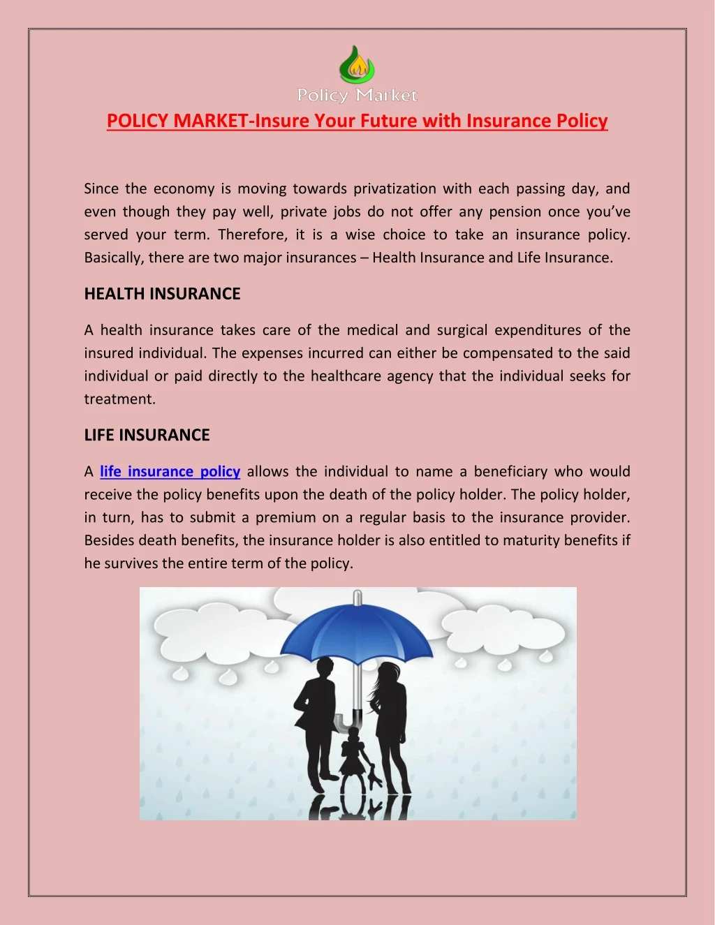 policy market insure your future with insurance