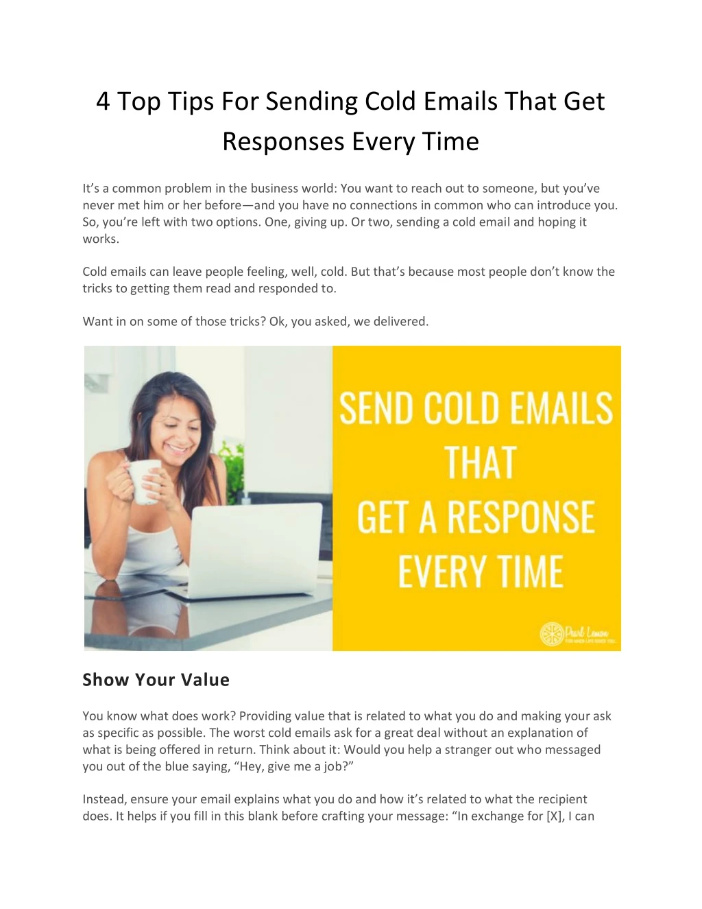 4 top tips for sending cold emails that