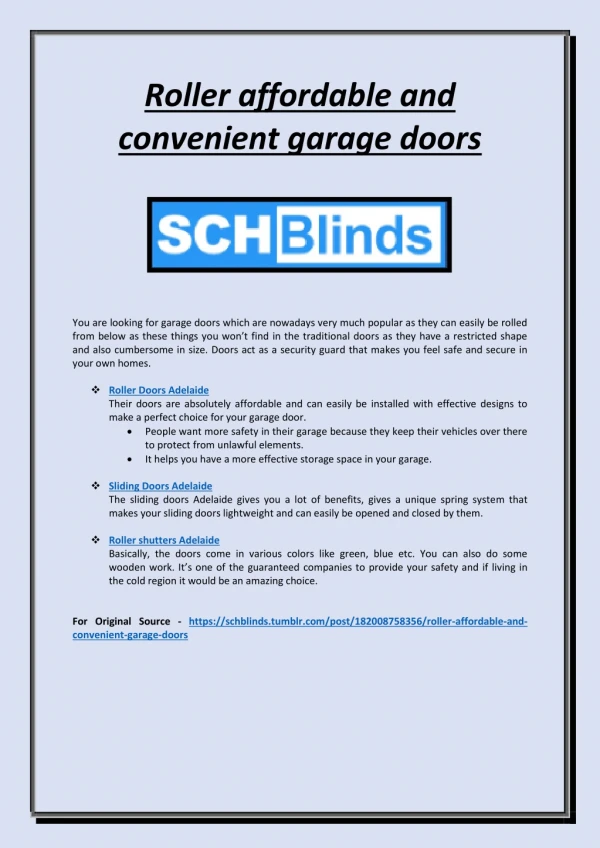 Roller affordable and convenient garage doors