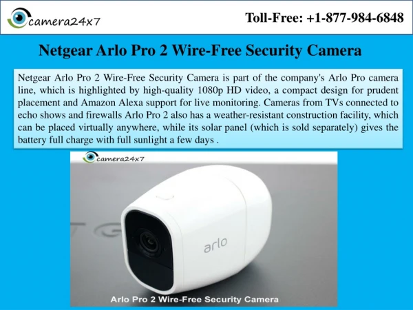 Official 1-877-984-6848 Netgear Arlo Pro 2 Wire-Free Security Camera