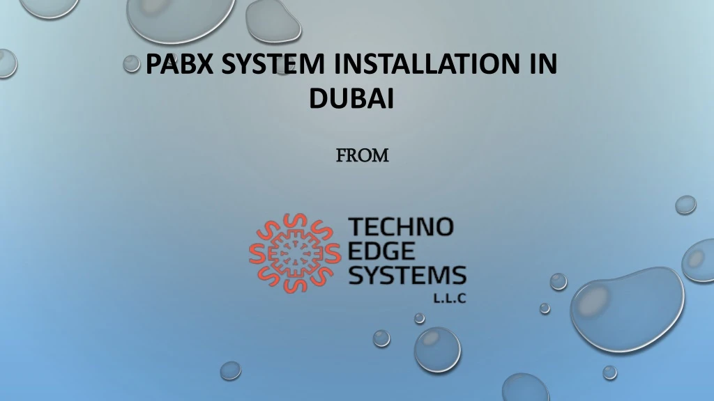 pabx system installation in dubai
