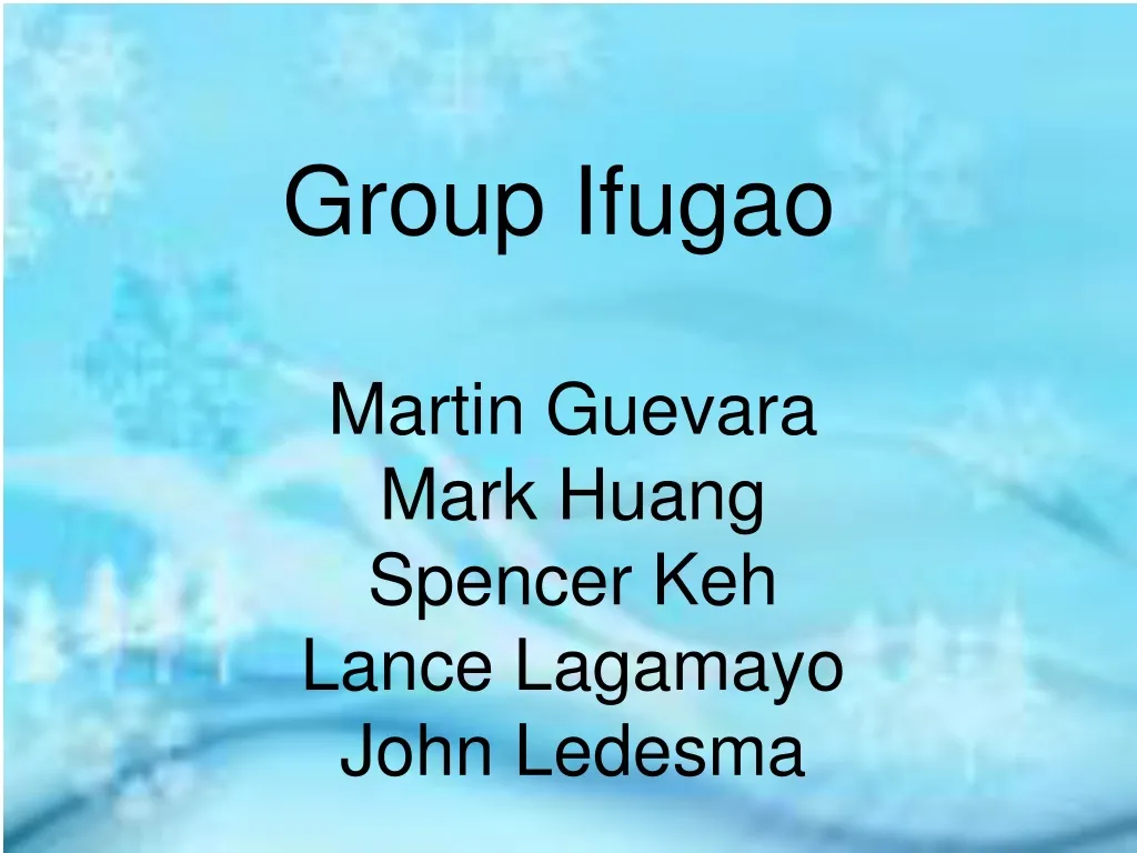 group ifugao
