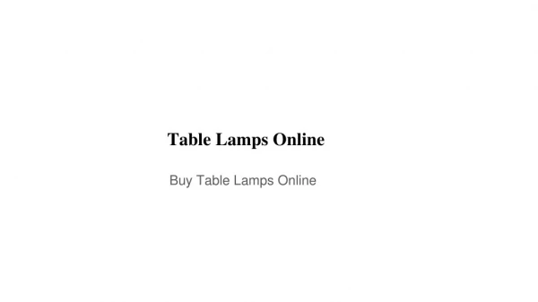 Cheap table lamps online