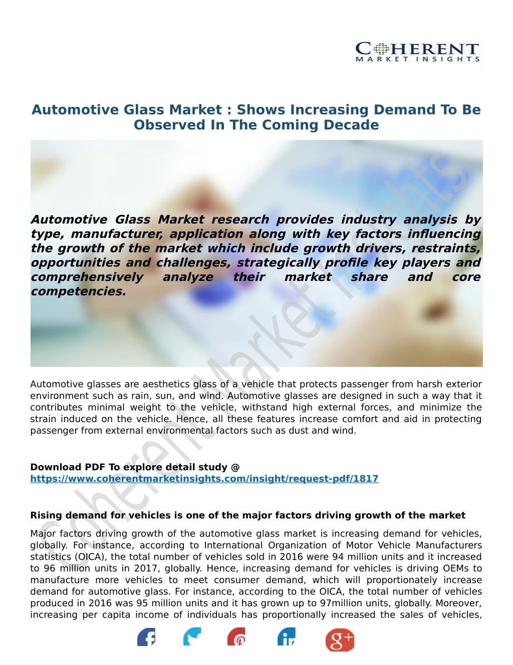 automotive glass market shows increasing demand