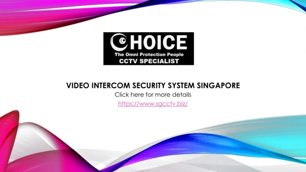 Video intercom security system singapore