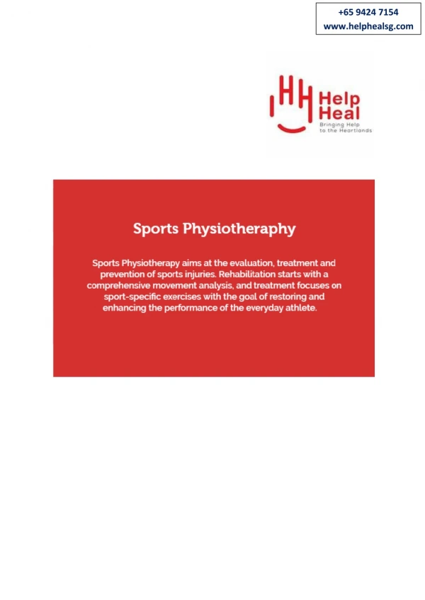 Sports Physiotherapy Singapore
