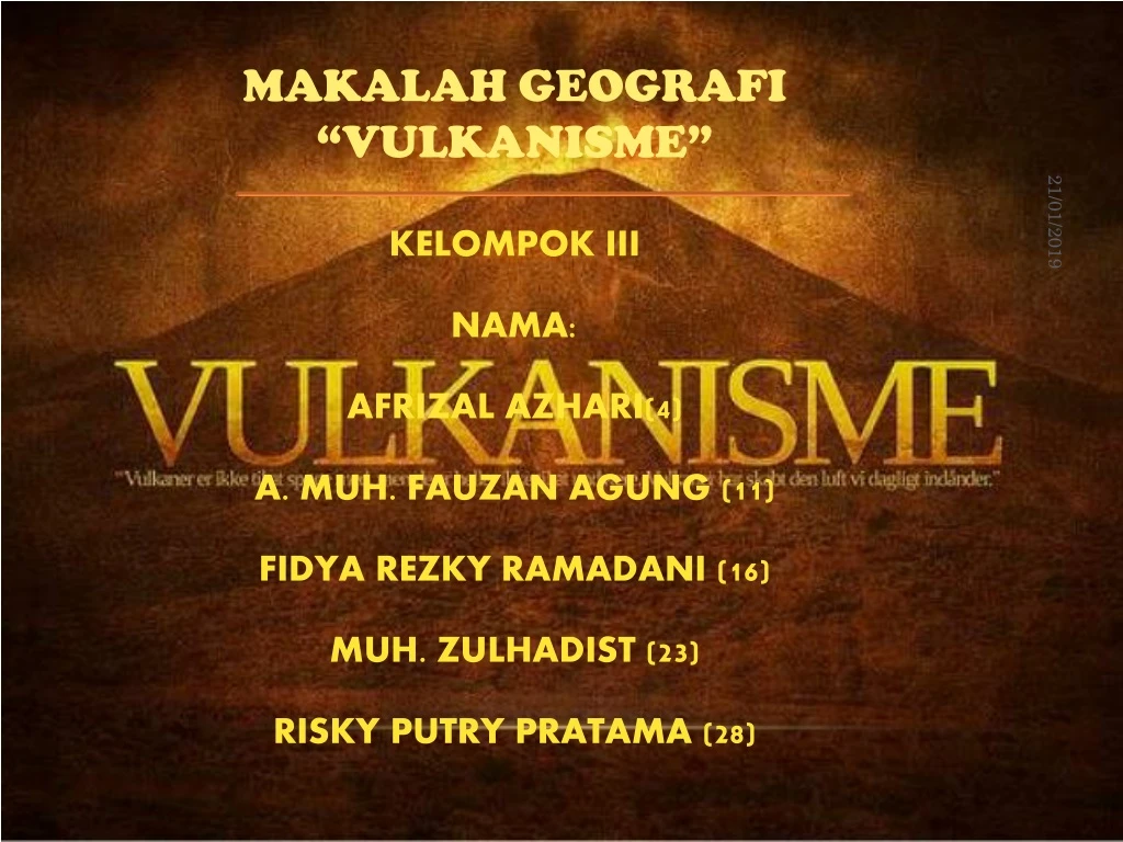 makalah geografi vulkanisme