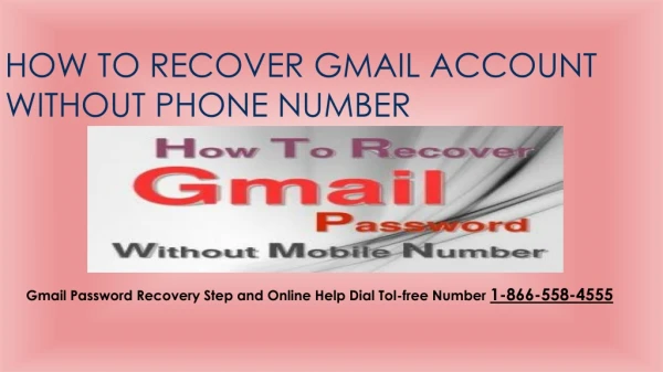how to recover gmail account without phone number