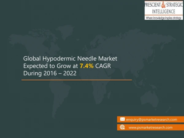 Hypodermic Needle Market and its Growth Landscape in the Foreseeable Future
