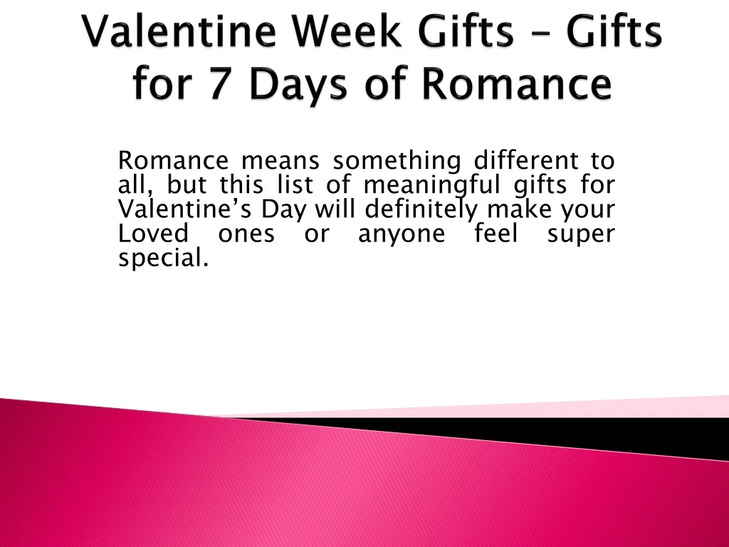 valentine week gifts gifts for 7 days of romance