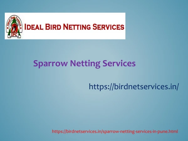 Best Sparrow Netting Services In Pune, Ideal Bird Netting Services, Sparrow Netting Dealers