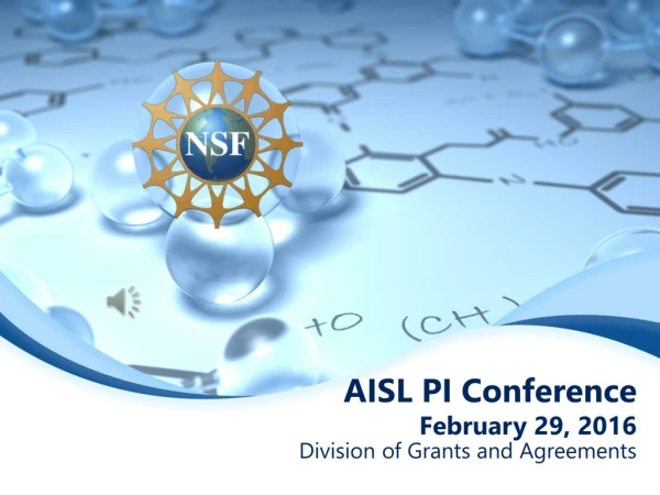 AISL PI Conference February 29, 2016
