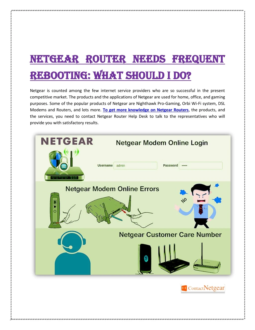 netgear router needs frequent netgear router