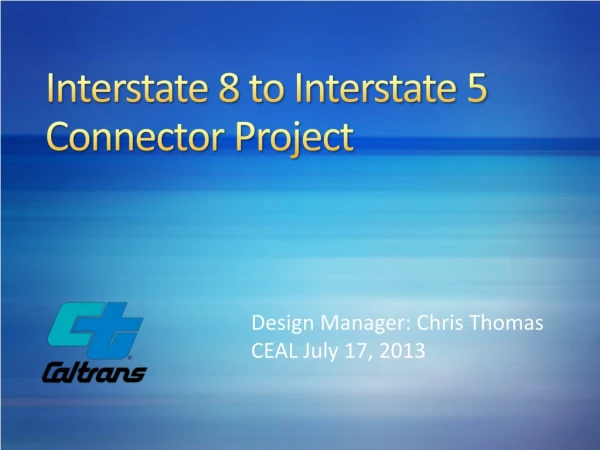 Interstate 8 to Interstate 5 Connector Project