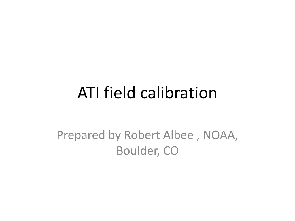 ati field calibration