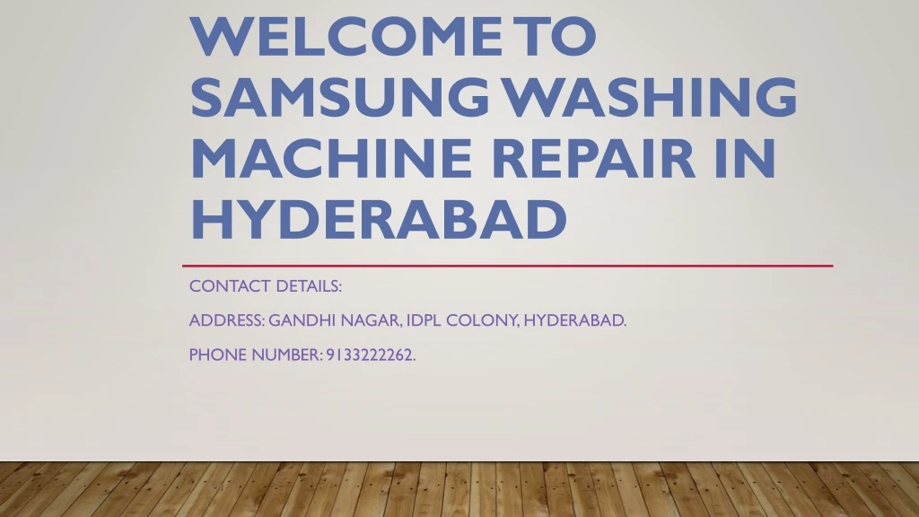 welcome to samsung washing machine repair in hyderabad