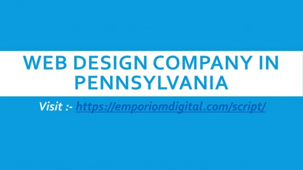 Web Design Company in Pennsylvania