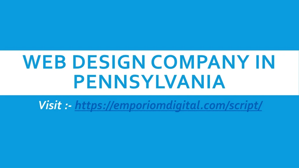 web design company in pennsylvania