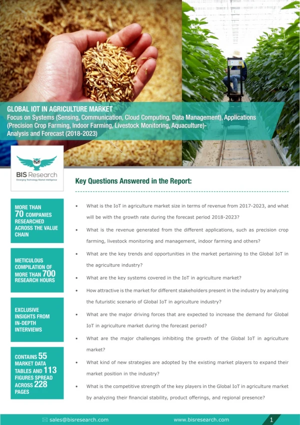 IoT in Agriculture Market Forecast