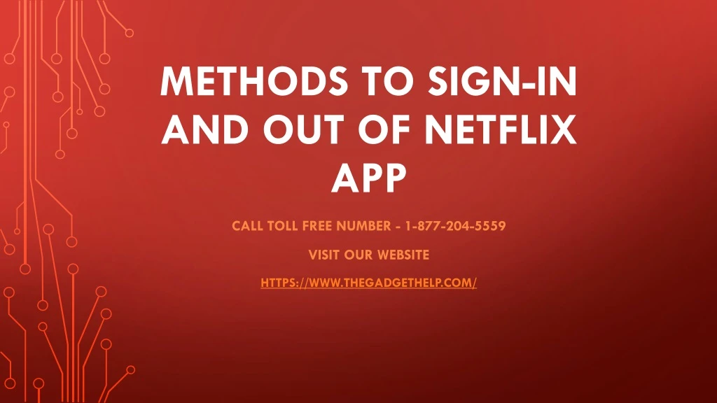 methods to sign in and out of netflix app