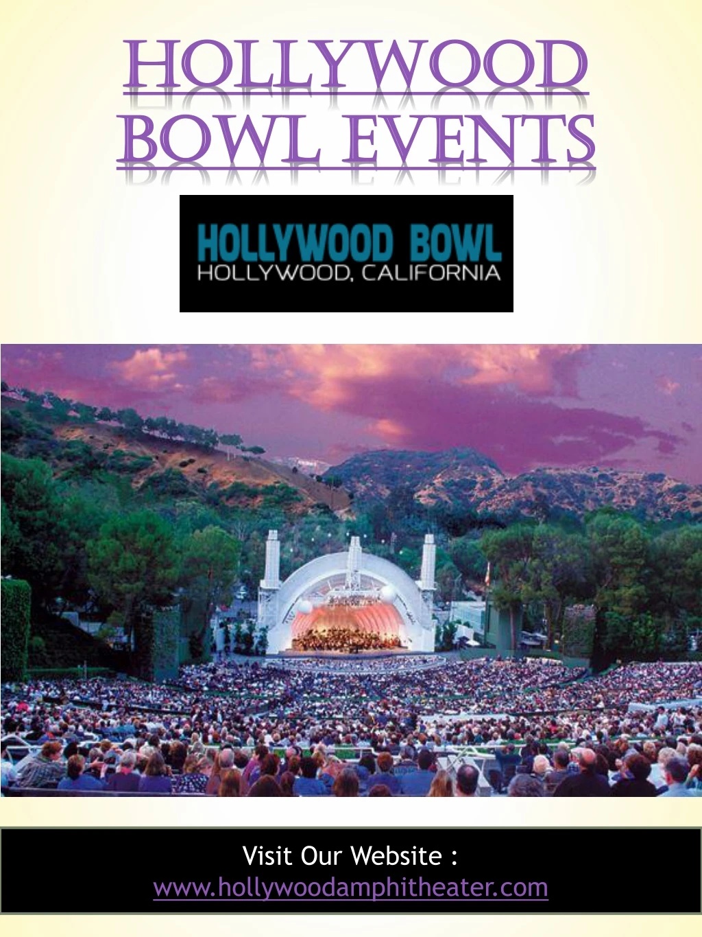hollywood bowl events