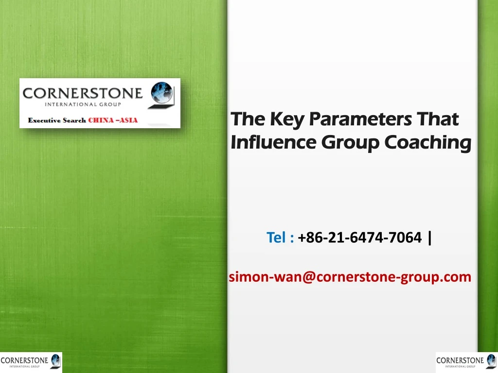 the key parameters that the key parameters that