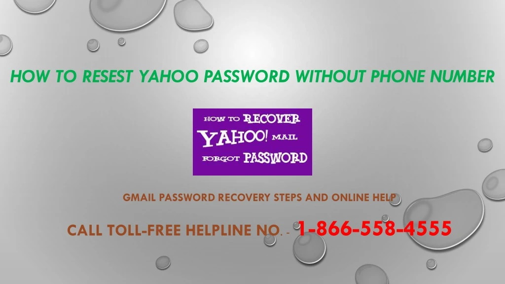 how to resest yahoo password without phone number