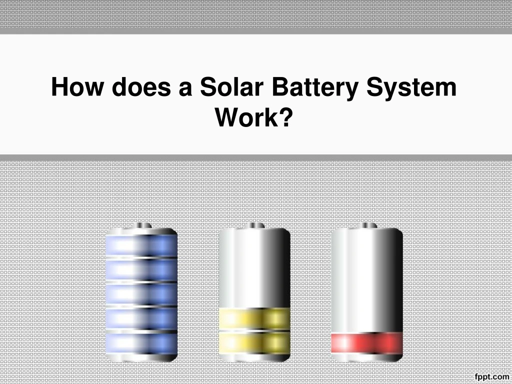 how does a solar battery system work