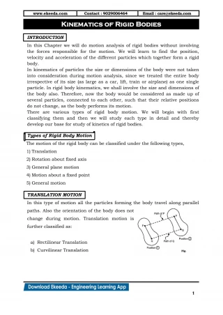 Kinematics of Rigid Bodies - slide 1