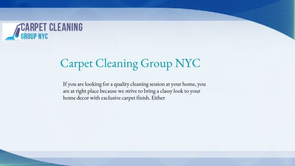 Carpet Cleaning Group NYC - Rug Cleaning in New York