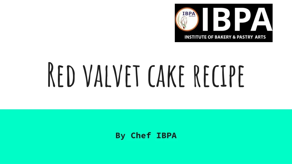 red valvet cake recipe