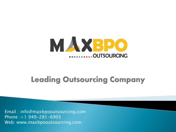 Leading Outsourcing Company - Max BPO