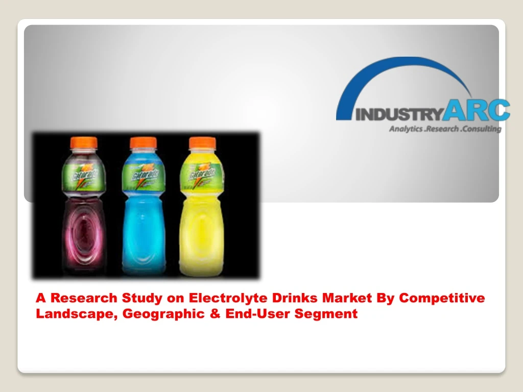 a research study on electrolyte drinks market