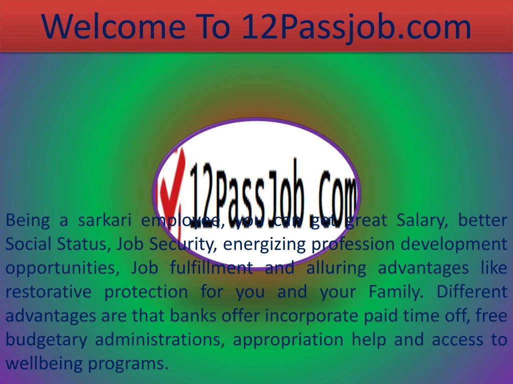 welcome to 12passjob com