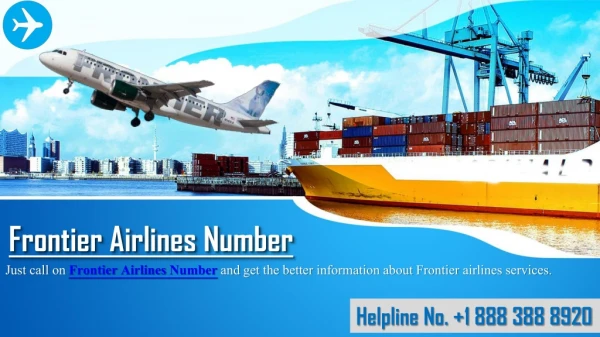 Book Frontier Airlines Ticket with Best Discount | Frontier Airlines Number