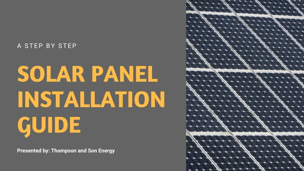 a step by step solar panel installation guide
